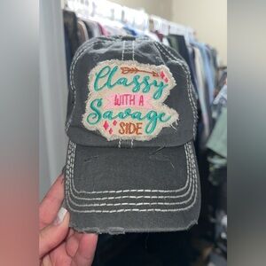 Woman’s distressed hat